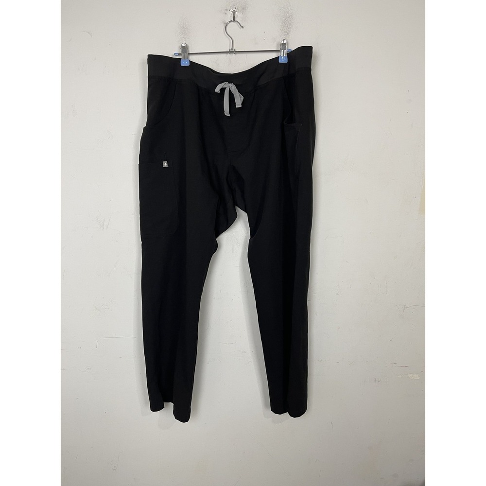 FIGS Women Scrub Pants XXL Kade Cargo Technical Collection Drawstring Black 1602